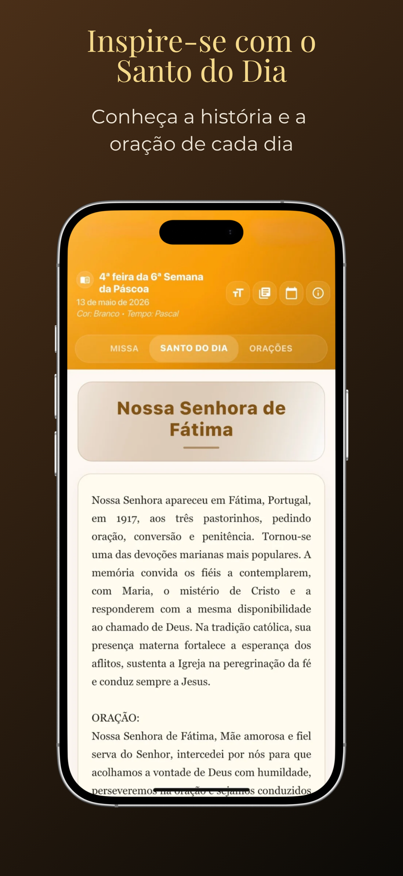 Inspire-se com o Santo do Dia