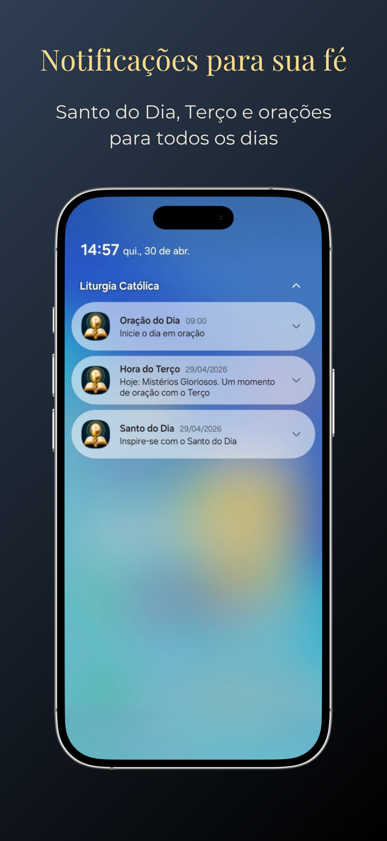 Notificações para sua fé