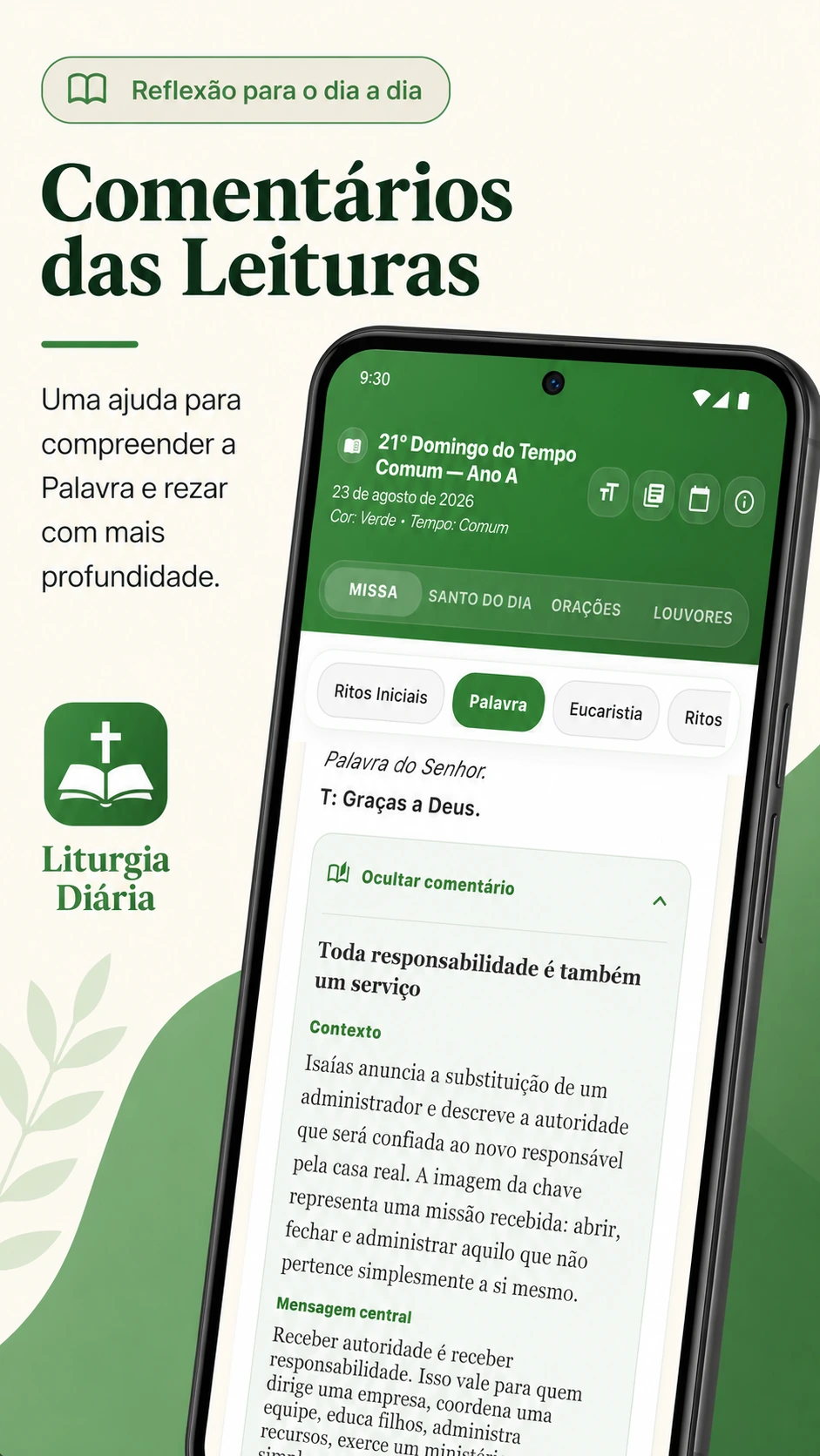 Tela de Comentários das Leituras